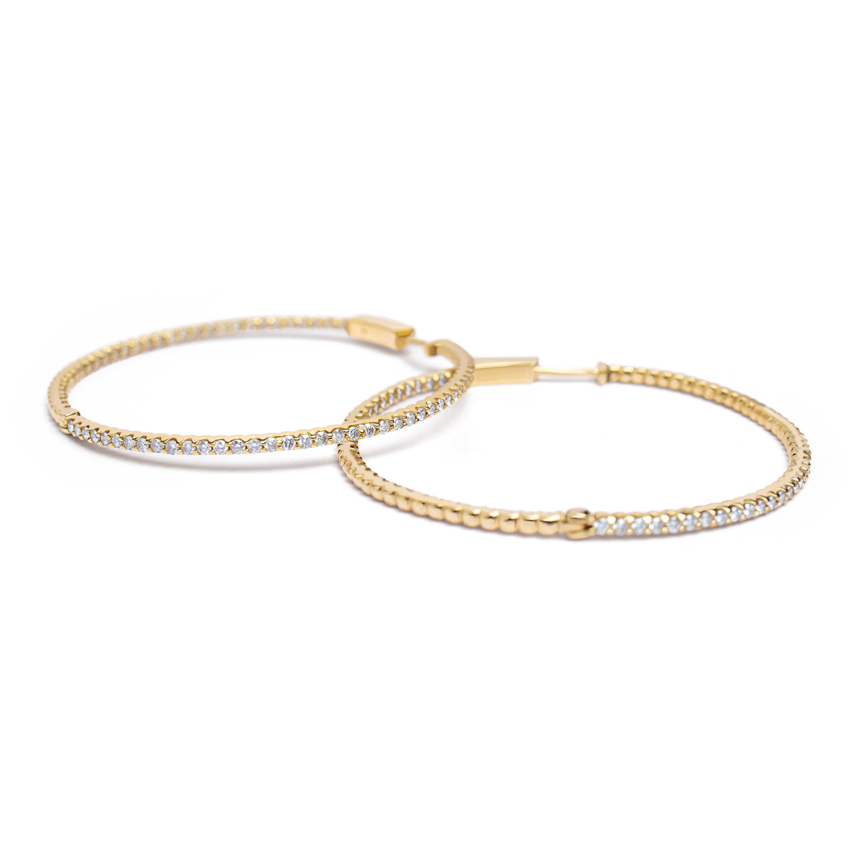 Inside Out Diamond Hoop Earrings