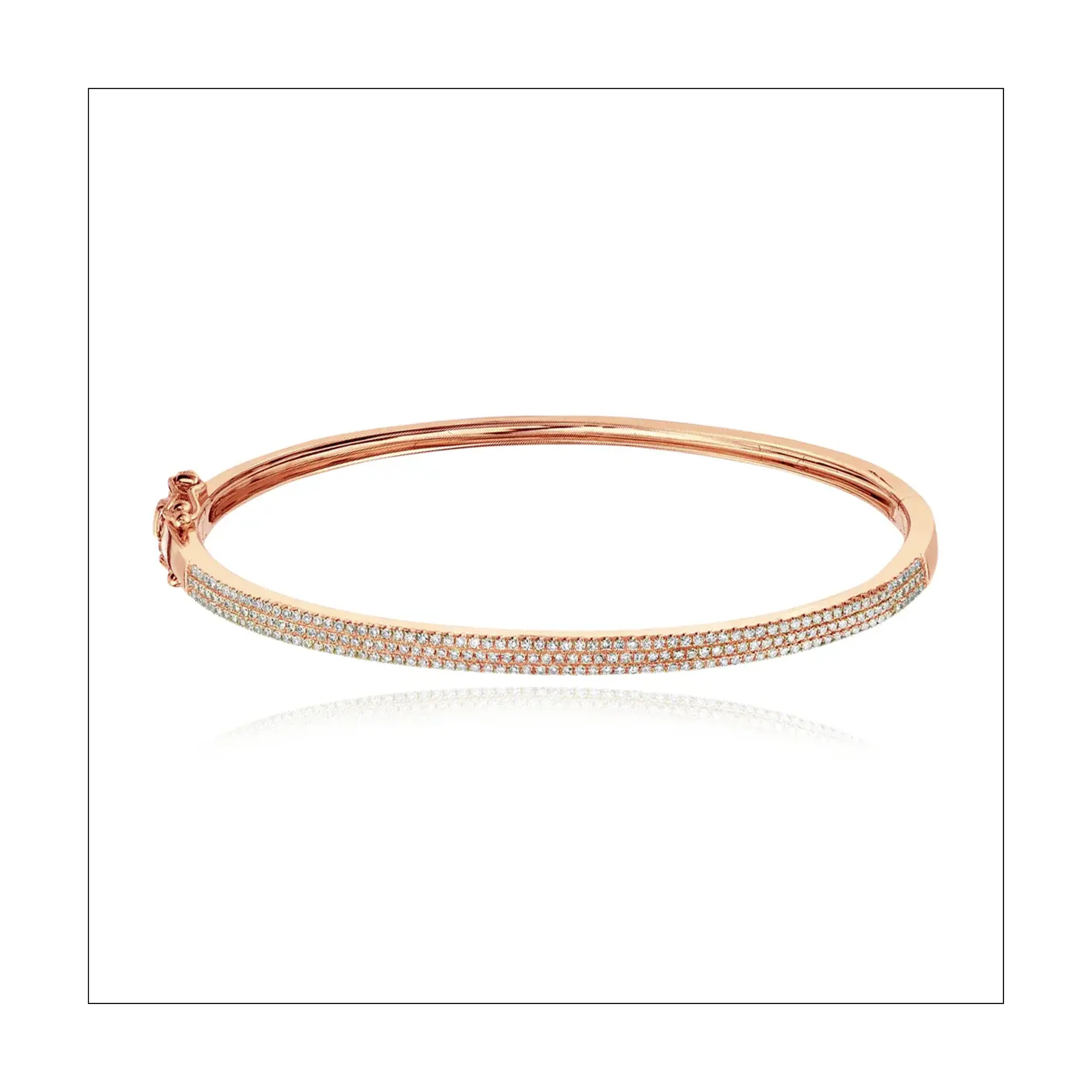 Three Line Pave Bangle