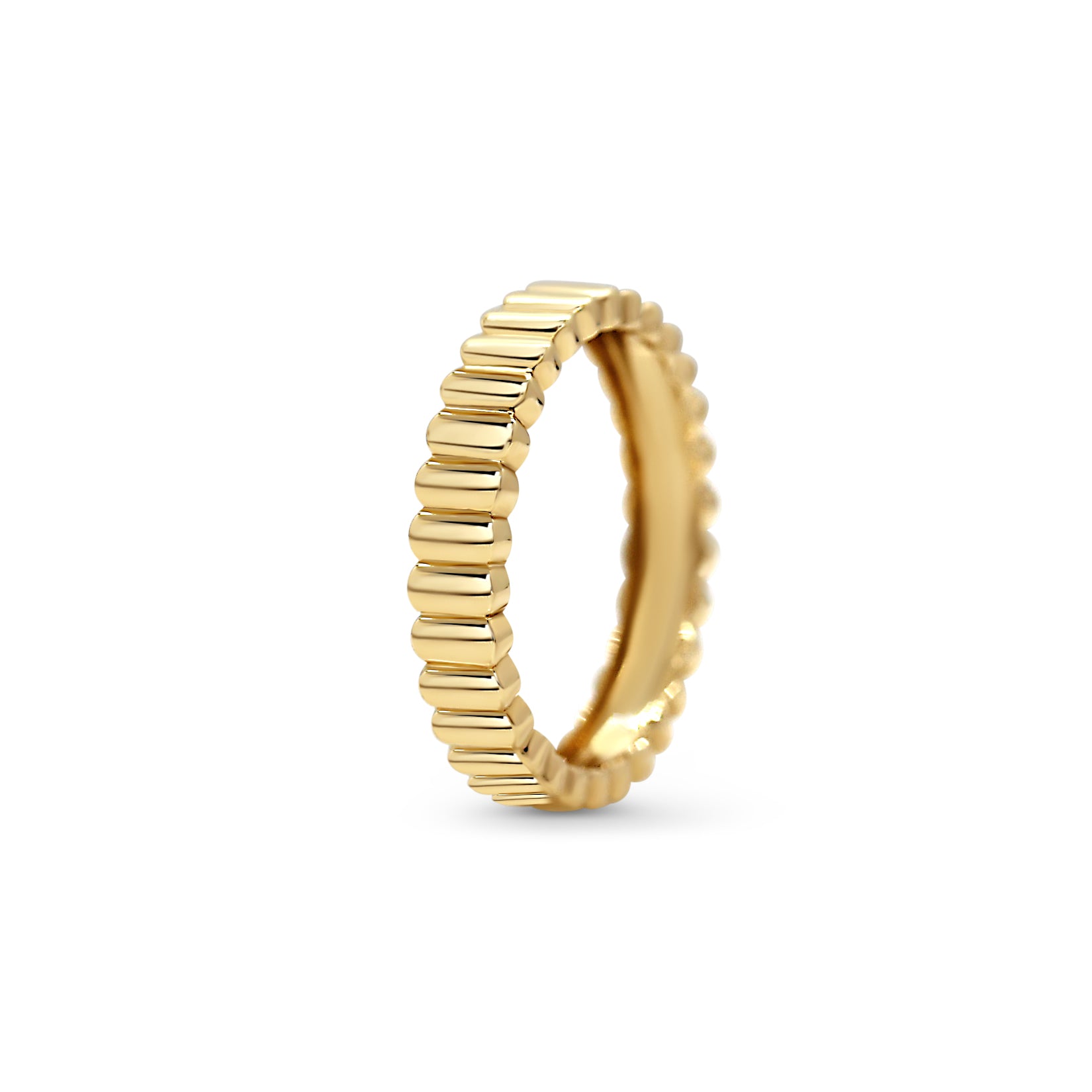 Fluted Yellow Gold Ring