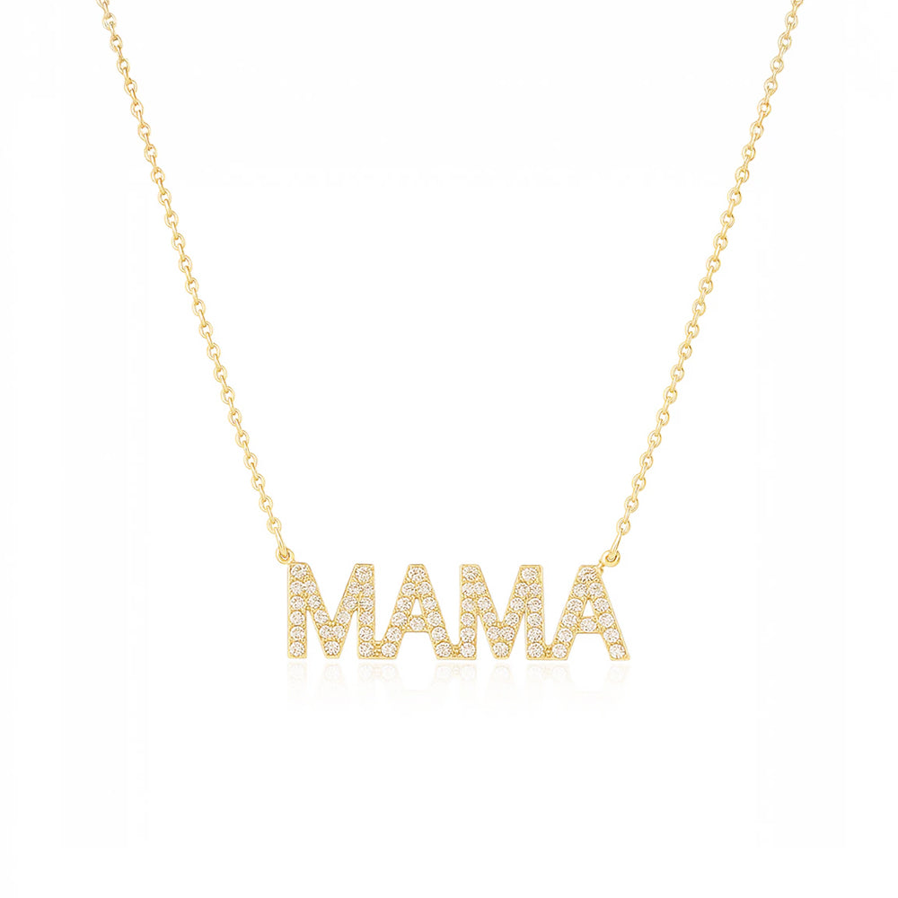 Mommy & Me Mama Necklace and Initial Pendant Set