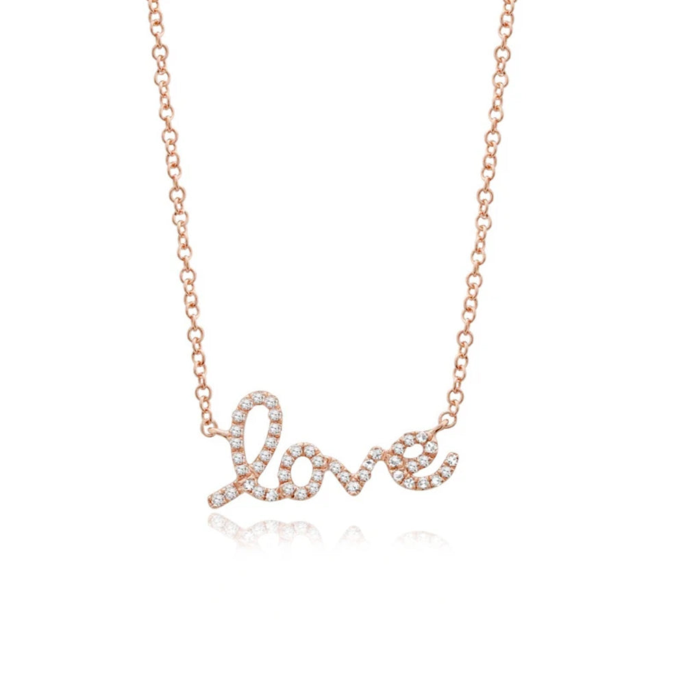 Mommy & Me Love Pave Necklace and Bracelet Set