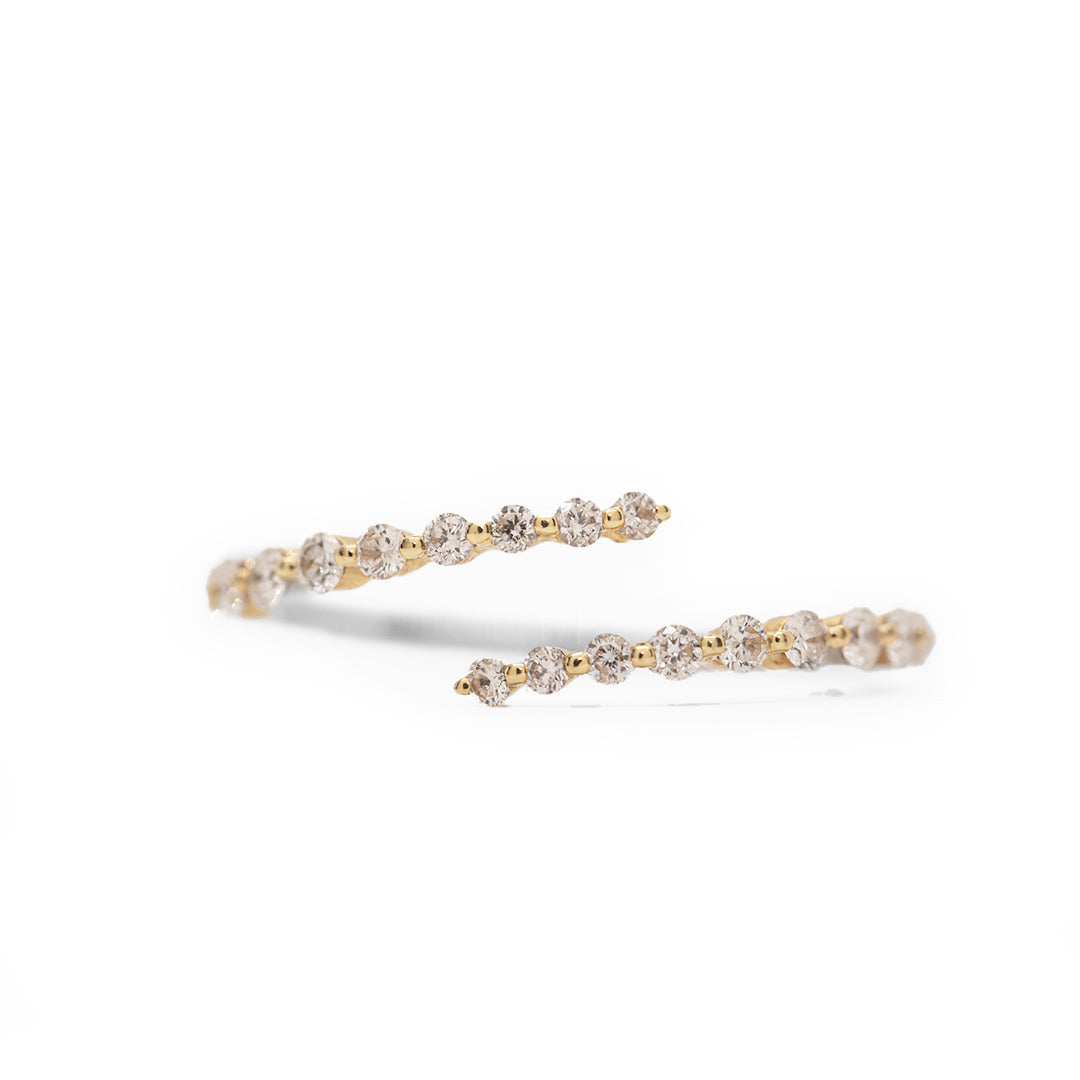 Graduated Diamond Wrap Ring