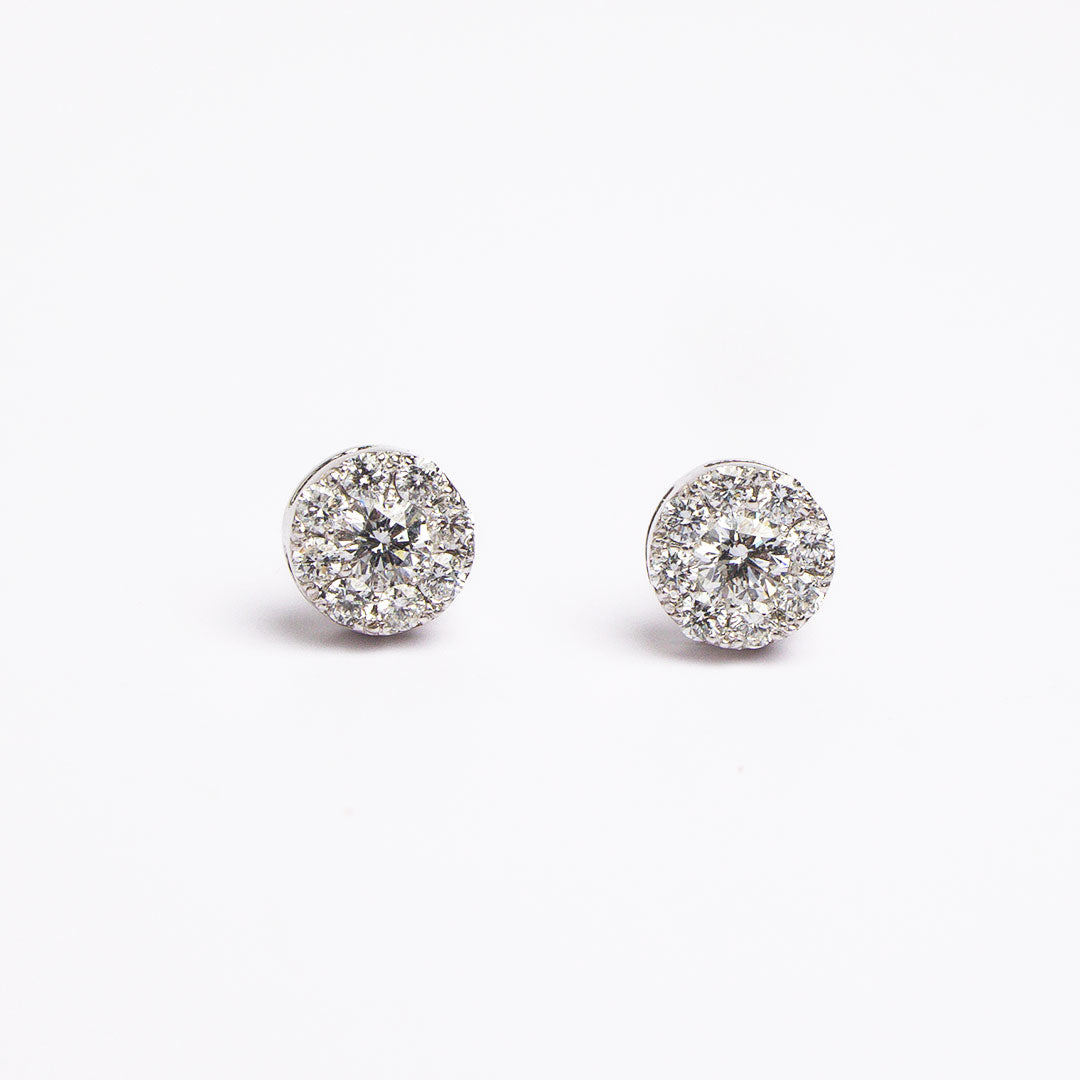 Diamond Illusion Stud Earrings .65 CT