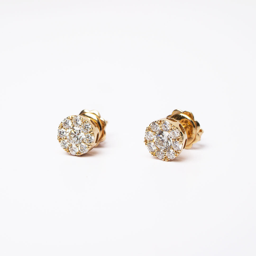 Diamond Illusion Stud Earrings 1.2 CT