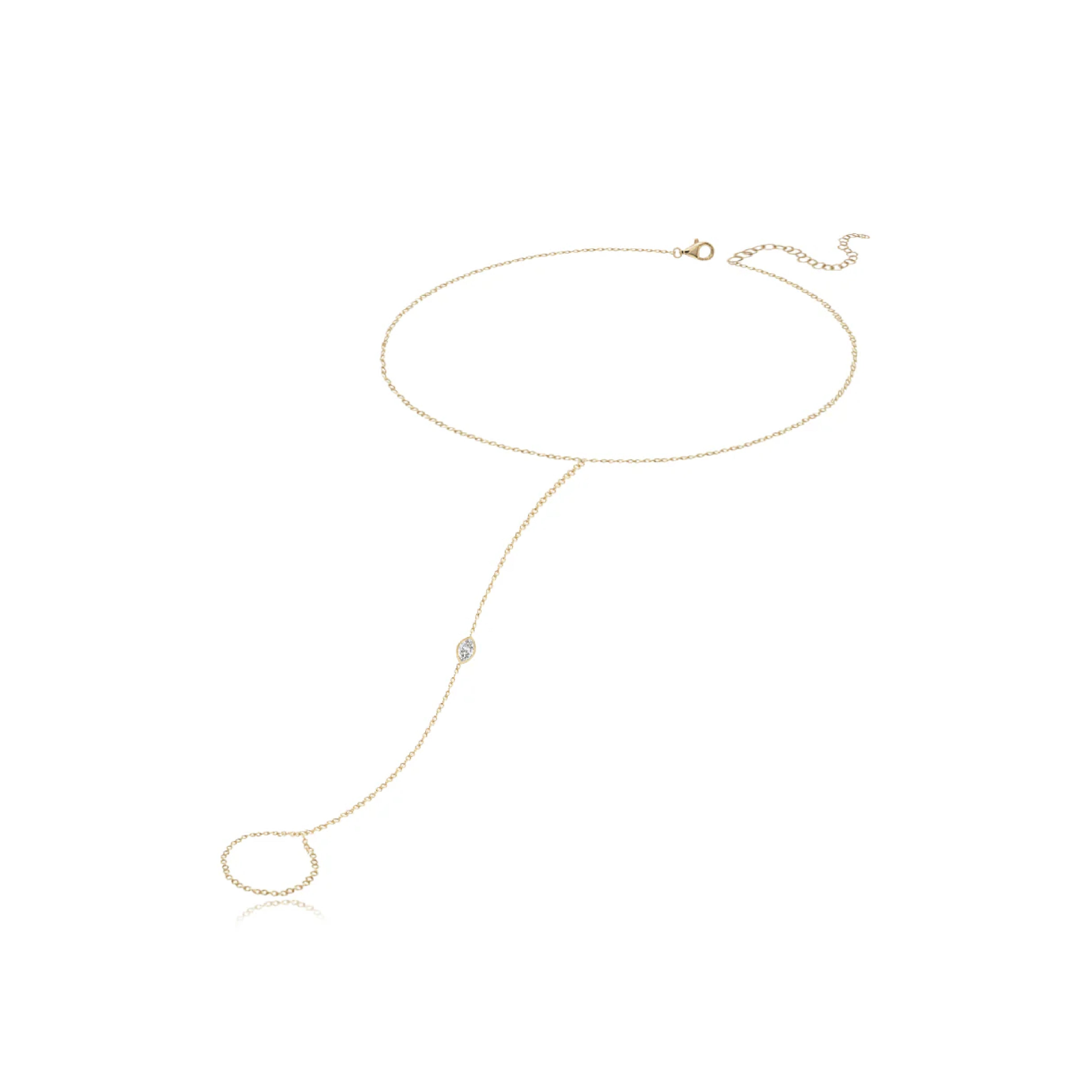 Bezel Diamond Hand Chain