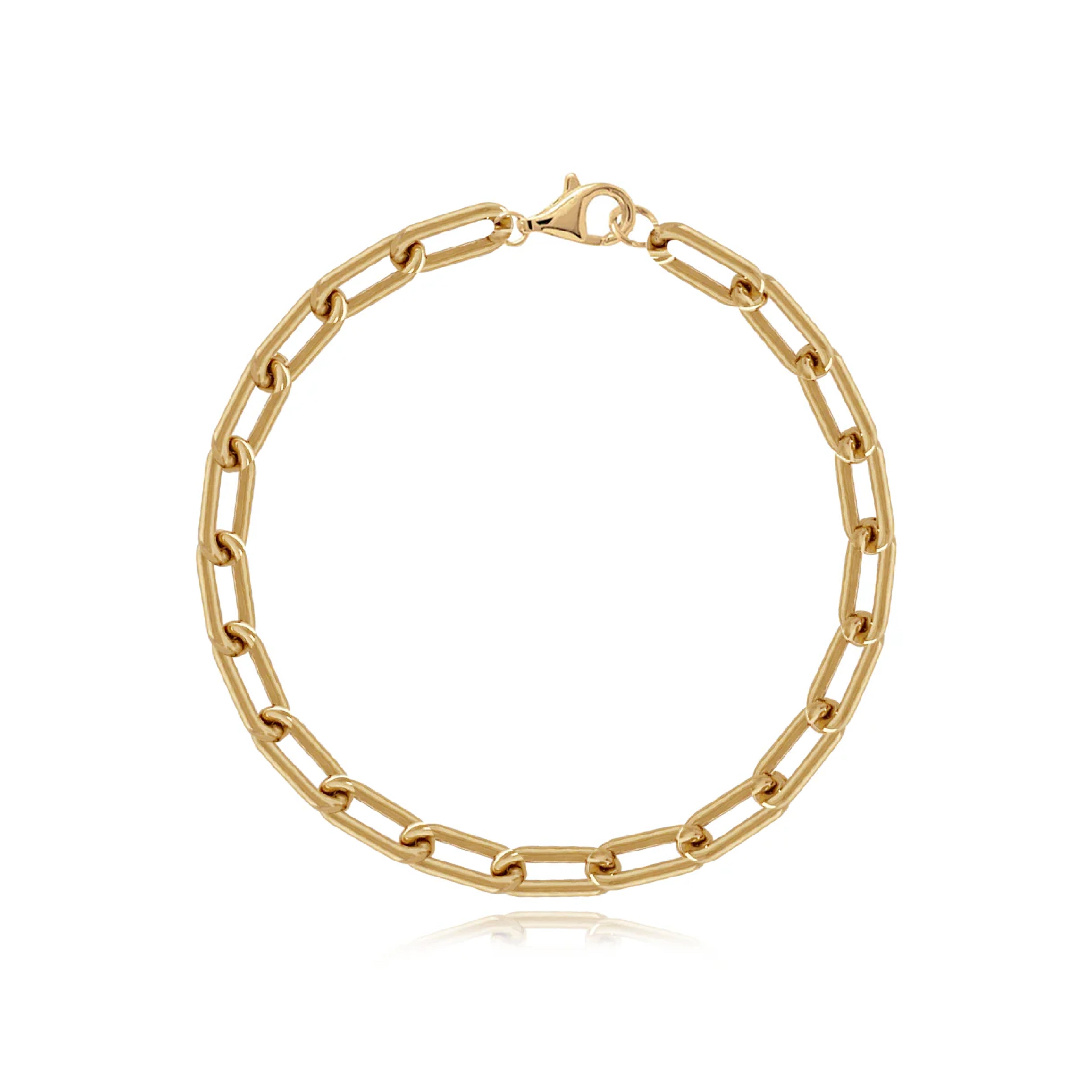 Rounded Paperclip Chain Bracelet
