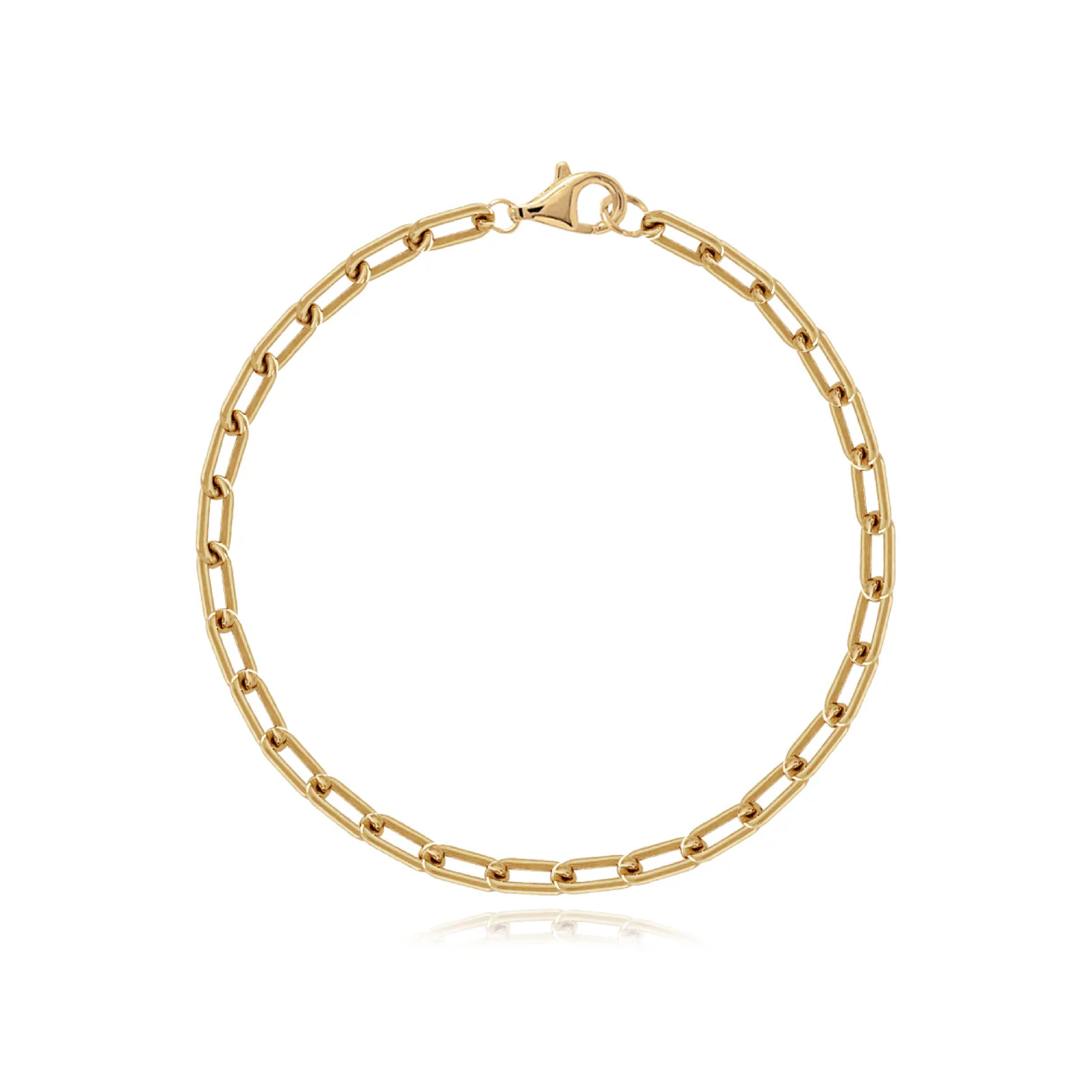 Small Rounded Paperclip Bracelet