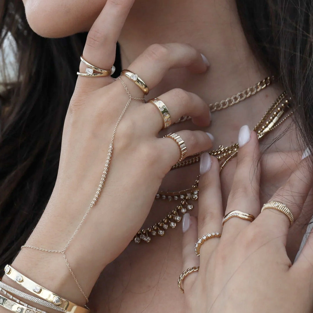 Diamond Bar Hand Chain