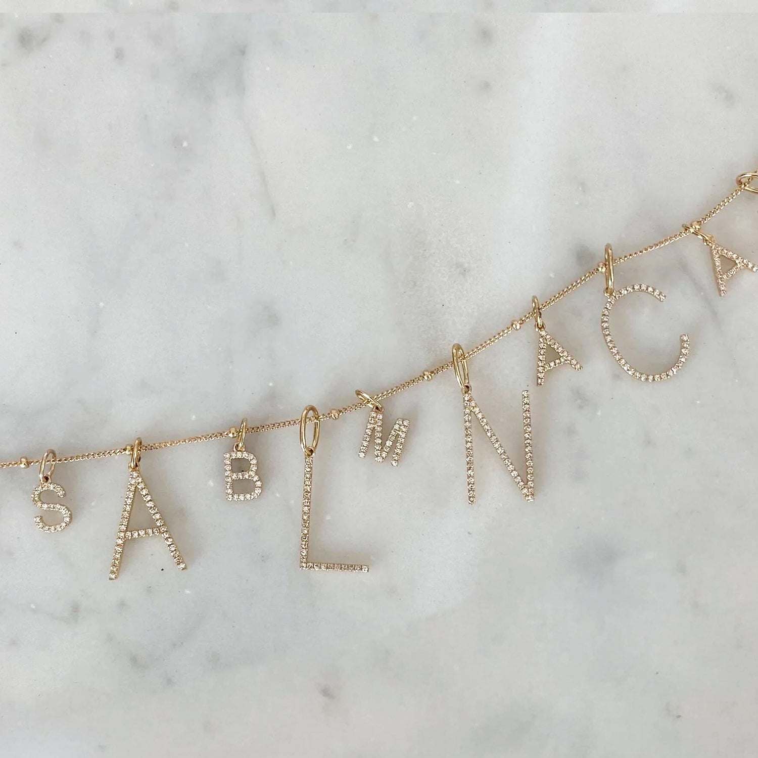 Mommy & Me Mama Necklace and Initial Pendant Set