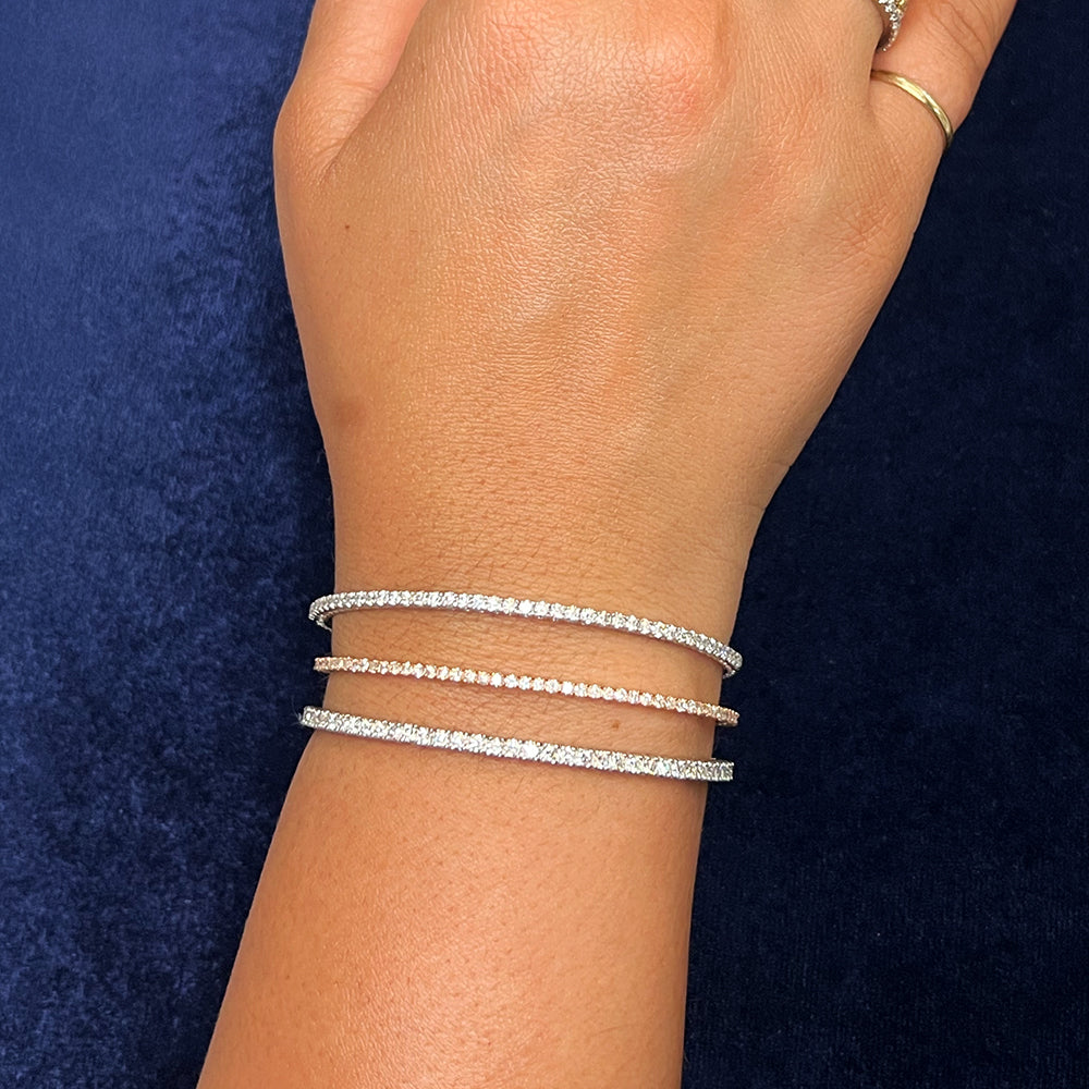 Flexible Diamond Tennis Bangle