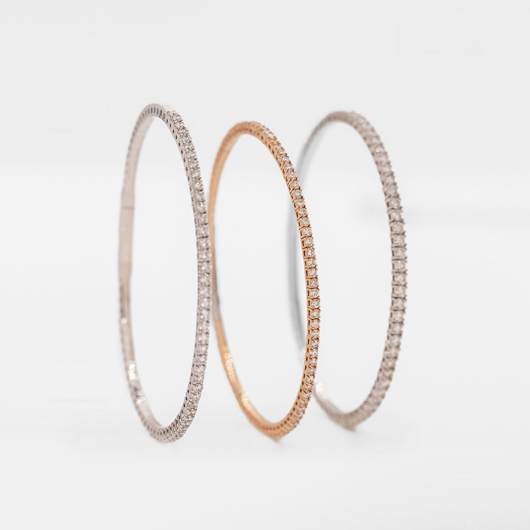 Flexible Diamond Tennis Bangle