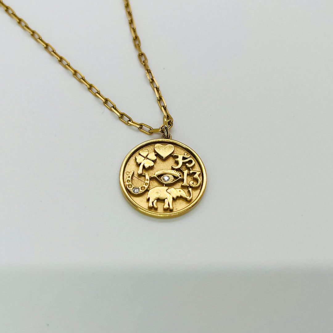 Gold Lucky Charm Pendant