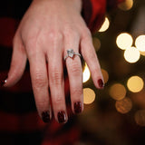 Pear Shaped Lab Grown Diamond Engagement Ring we designed for a client