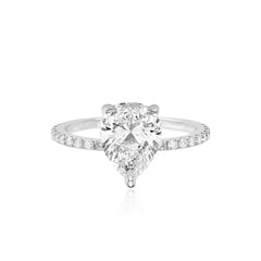 Pear Shaped Lab Grown Diamond Engagement Ring