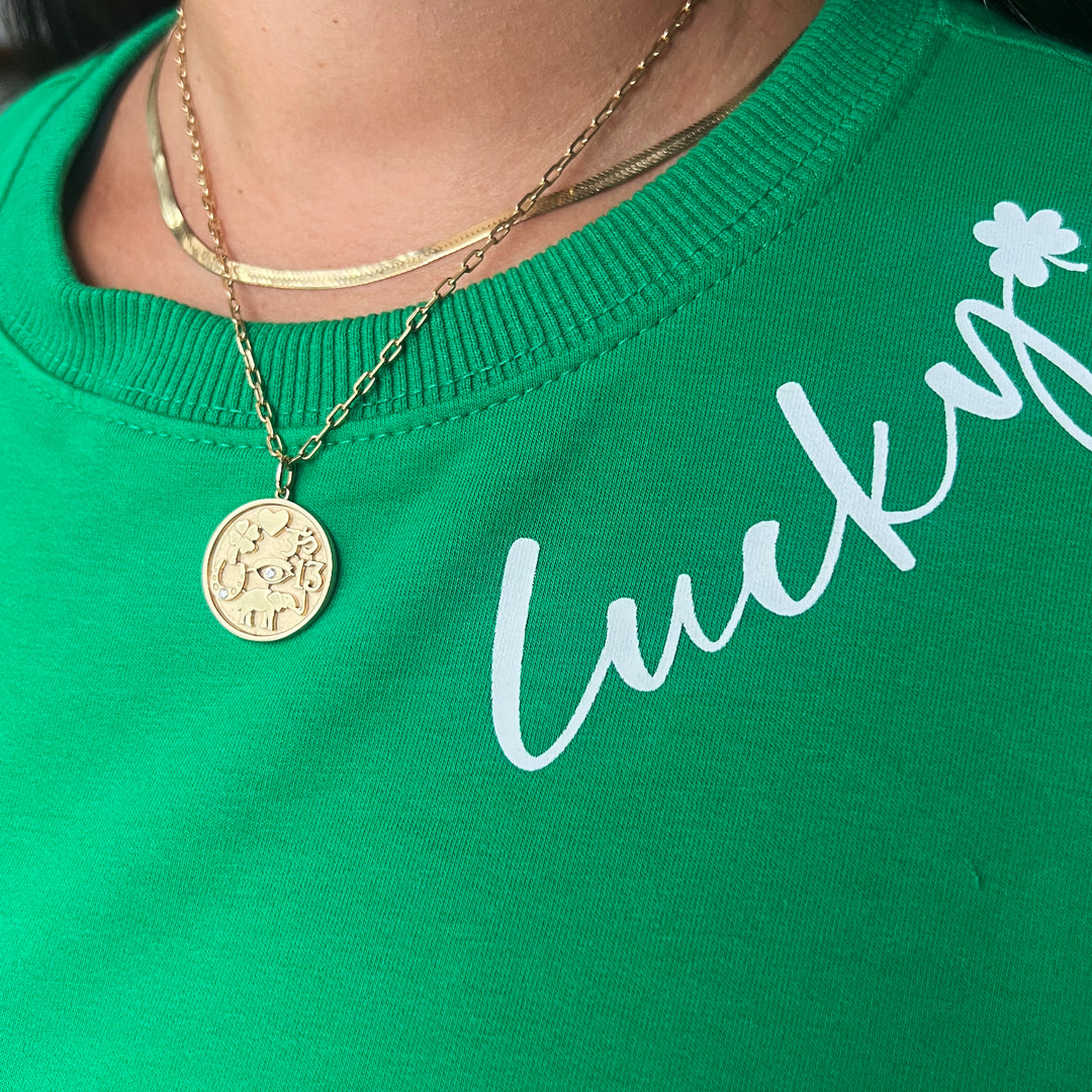 Gold Lucky Charm Pendant