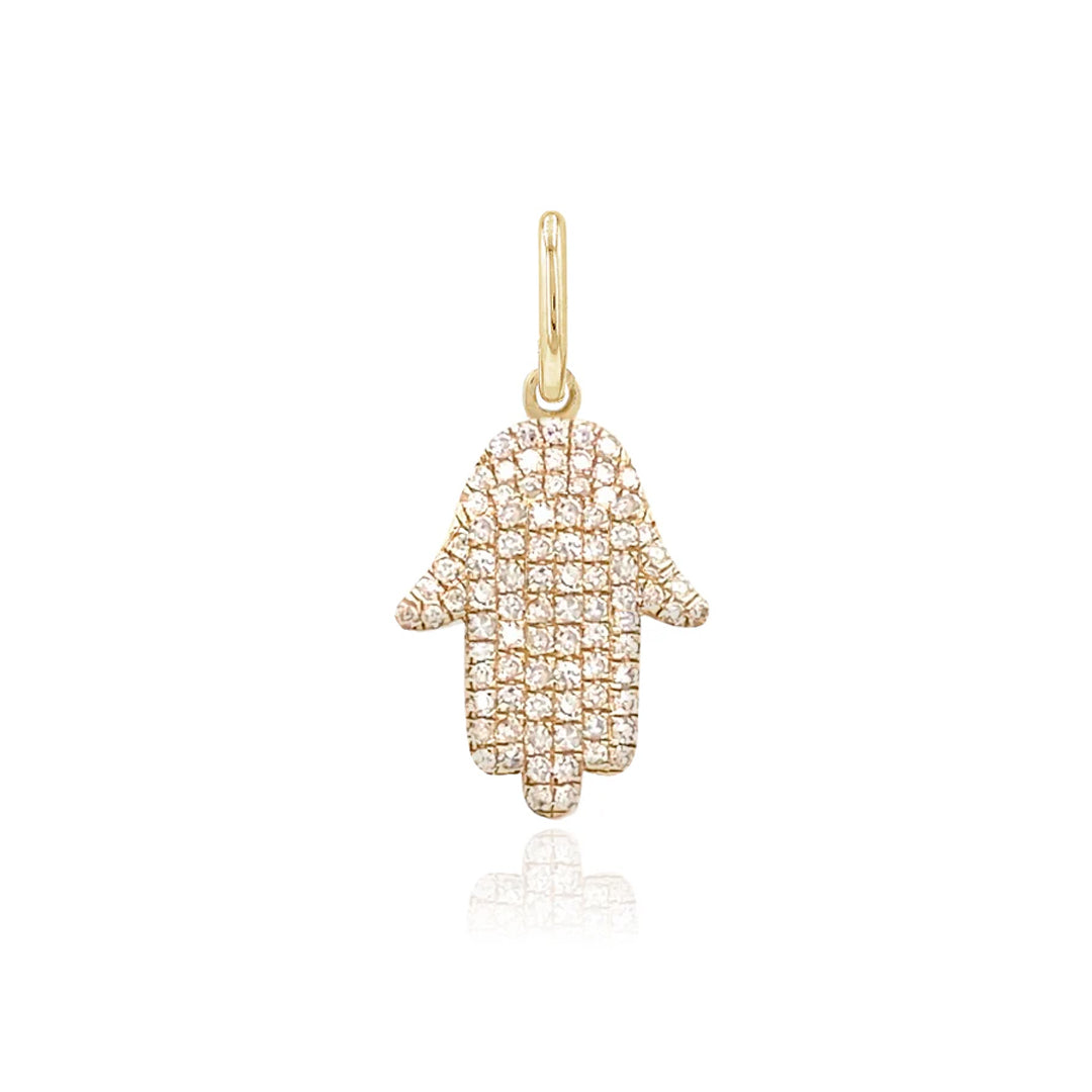 Mini Pave Hamsa Charm