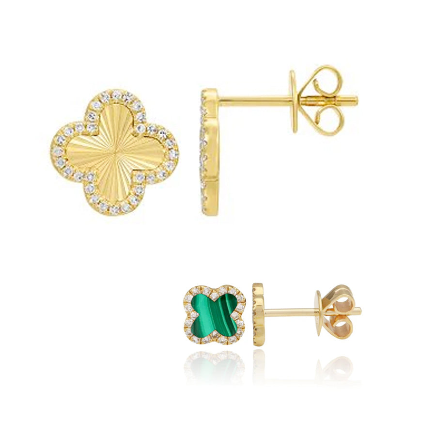 Mommy and Me Clover Earrings Set