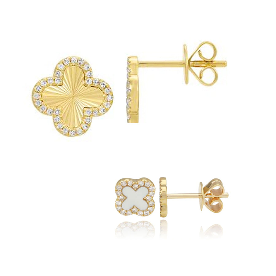 Mommy and Me Clover Earrings Set
