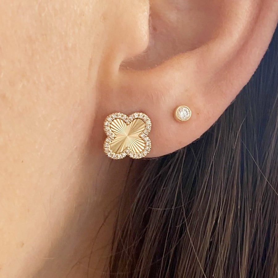 Mommy and Me Clover Earrings Set