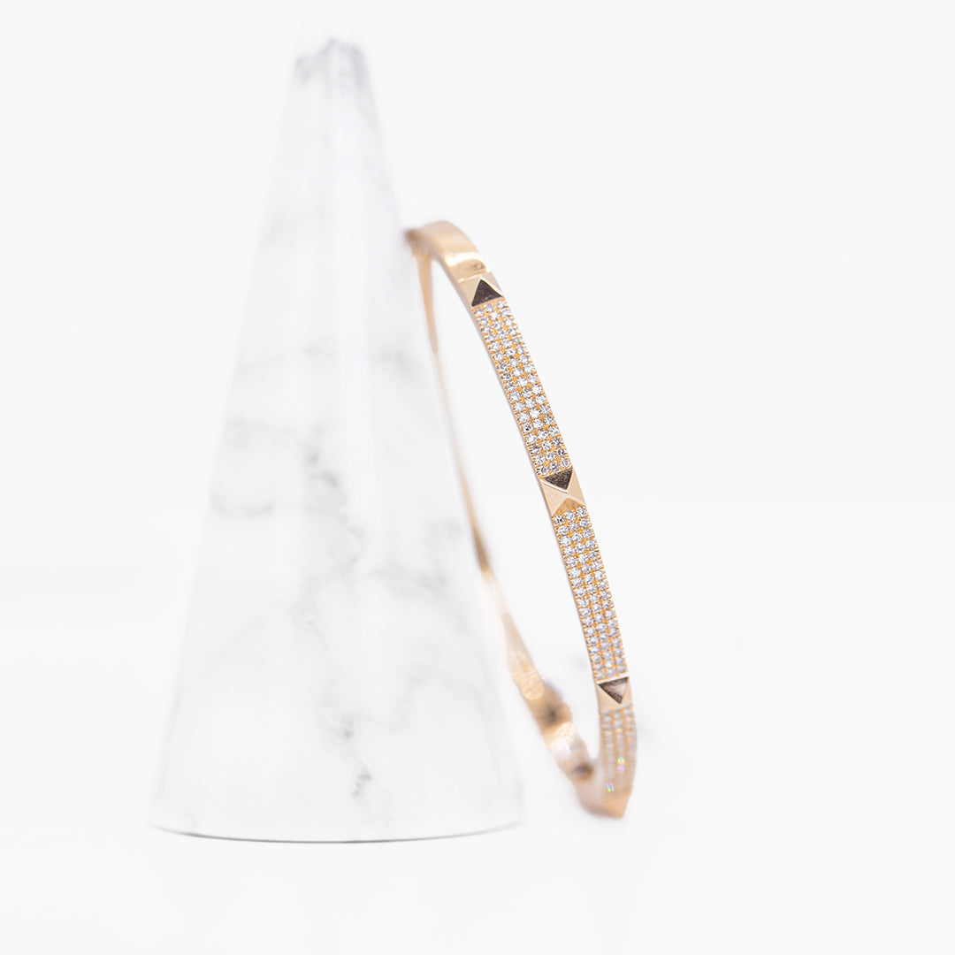 Pave Diamond Spike Bangle