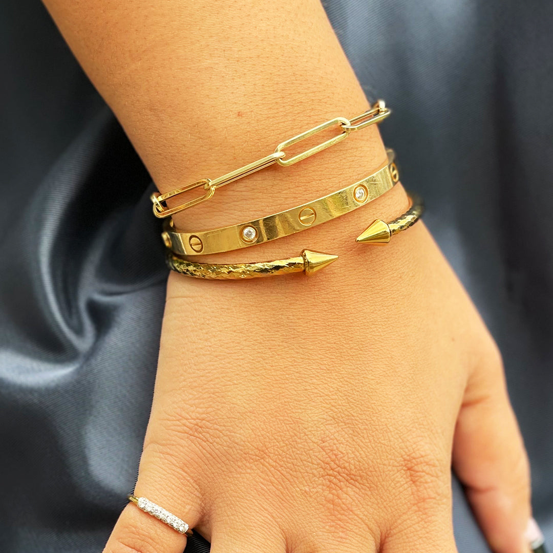 Elongated Paperclip Bracelet