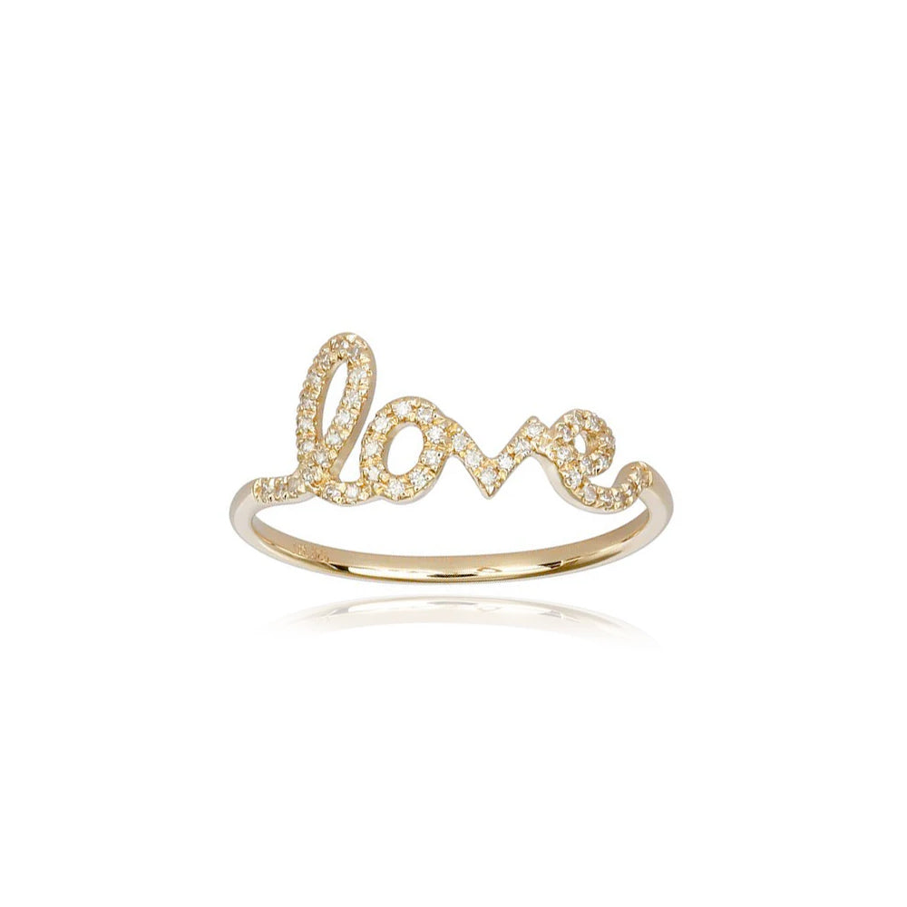 Mommy & Me Love Pave Necklace and Ring Set