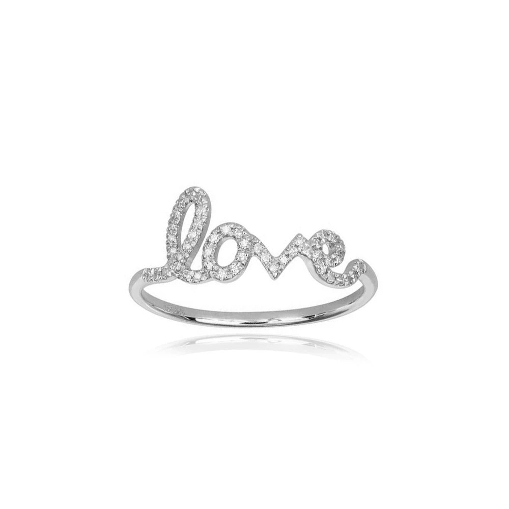 Mommy & Me Love Pave Necklace and Ring Set