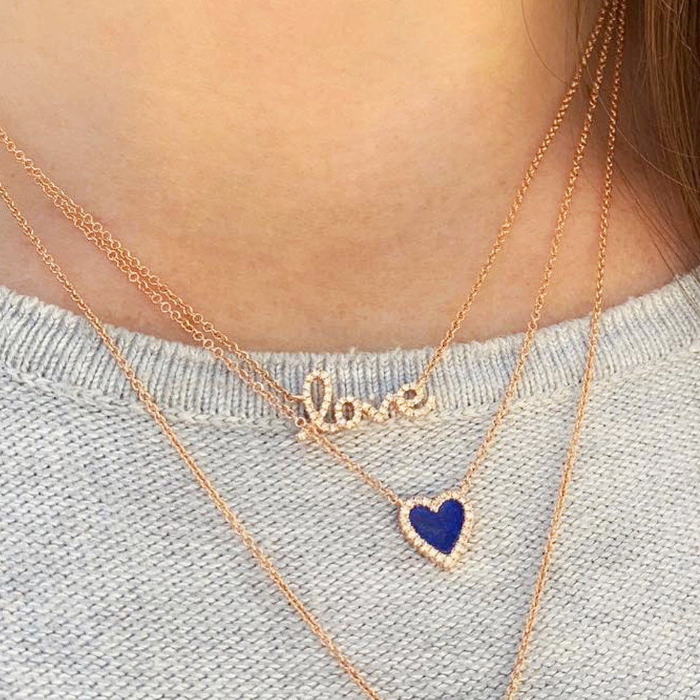 Mommy & Me Love Pave Necklace and Bracelet Set
