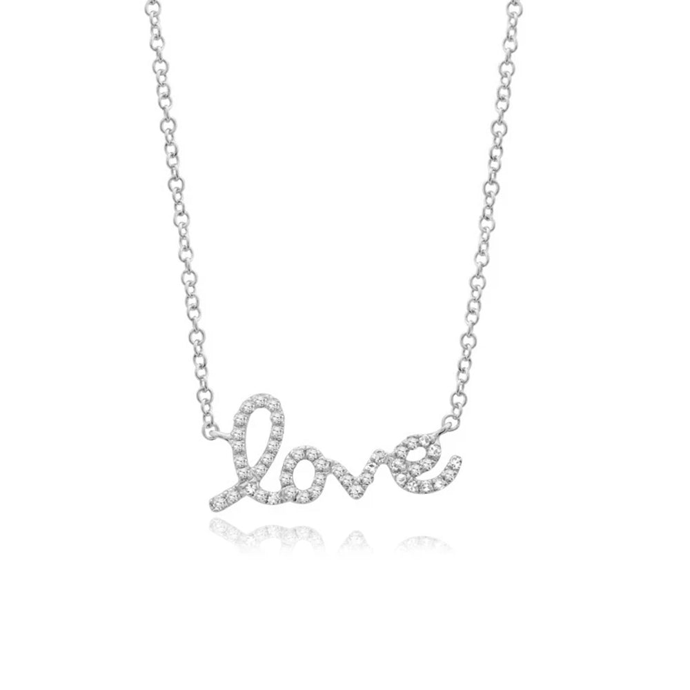 Mommy & Me Love Pave Necklace and Bracelet Set