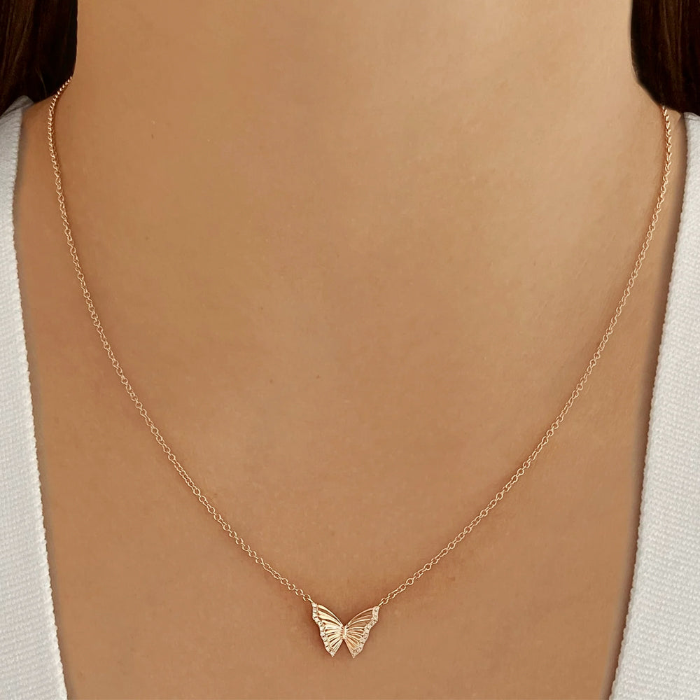 Mommy & Me Striped Butterfly Pave Set